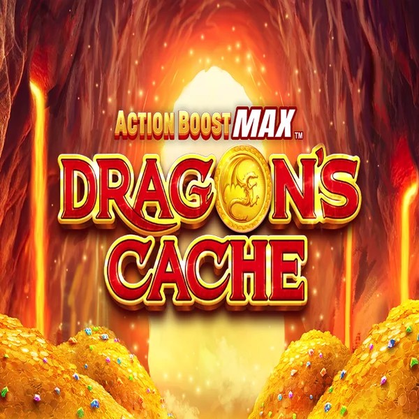 Action Boost Max Dragon's Cache online game logo by SpinPlay Games on roulettino-casino.eu