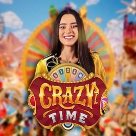 Official Live Casino logo: Crazy Time by Evolution at Roulettino Casino